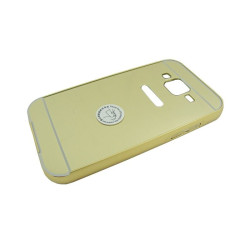 Etui Bumper Mirror ALU na telefon Samsung Galaxy J500 J5 złote