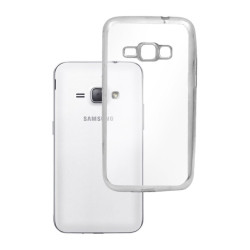 Etui BUMPER GLOSSY TPU na telefon Samsung Galaxy J1 2016 J120 srebrne