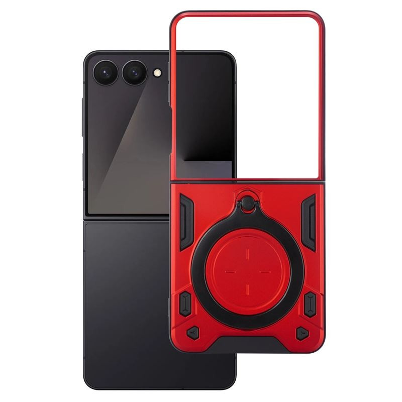 Etui pancerne Magnetic na telefon Samsung Galaxy Z Flip 7 5G czerwone