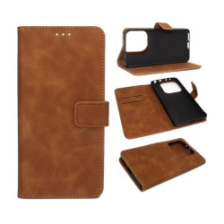 Etui Smart Leather na telefon Xiaomi Redmi Note 14 4G 24117RN76E brązowe
