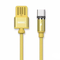 Kabel PC USB-C 1m przewód REMAX GRAVITY złoty