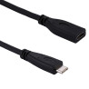 Kabel przedłużacz USB-C Power Delivery męski - USB-C żeński przewód 0,5m czarny
