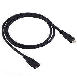 Kabel przedłużacz USB-C PD Power Delivery męski - USB-C żeński przewód 2m czarny