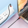 Kabel PD Power Delivery USB-C - USB-C BLAVEC RAPTOR 60W 3A 25cm krótki przewód do powerbanka czarno-czerwone