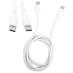 Kabel PD USB-C - USB-C CB493 100W 20V 5A 1,2m biały przewód
