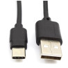 Kabel USB TYP C USB-C 100cm HAMMER 8mm przewód USBC czarny