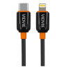 Kabel PD USB-C / Lightning do telefonu Apple iPhone QC 3.0 przewód wspierający szybkie ładowanie 1m czarny