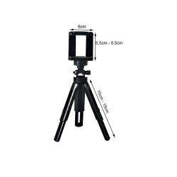 Tripod / uchwyt / statyw / selfie stick na telefon smartfon kamerę sportową czarny 2