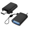 Adapter OTG USB-C na USB-A przejściówka z breloczkiem host 3.0 czarny