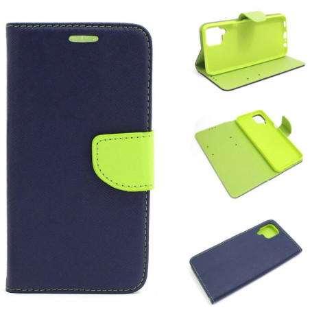 Etui Fancy Diary na telefon Samsung Galaxy A12 A125 / M12 M127 granatowe