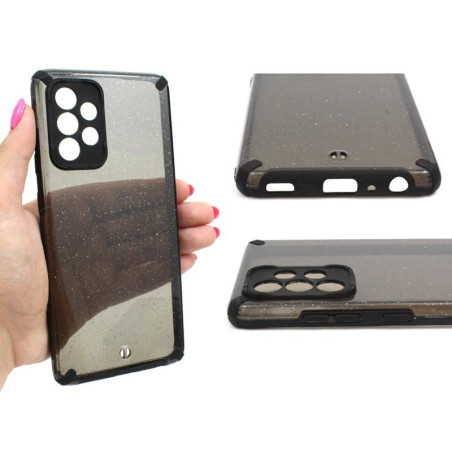 Etui pancerne Glitter na telefon Samsung Galaxy A72 / A72 5G czarne