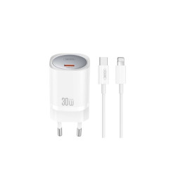 Ładowarka sieciowa do telefonu PD Power Delivery USB-C - iPhone lightning QC 30W + kabel