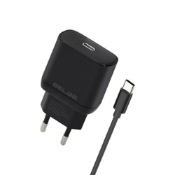Ładowarka sieciowa USB-C PD Power Delivery 3.0 30W + kabel SZYBKIE ŁADOWANIE czarny przewód