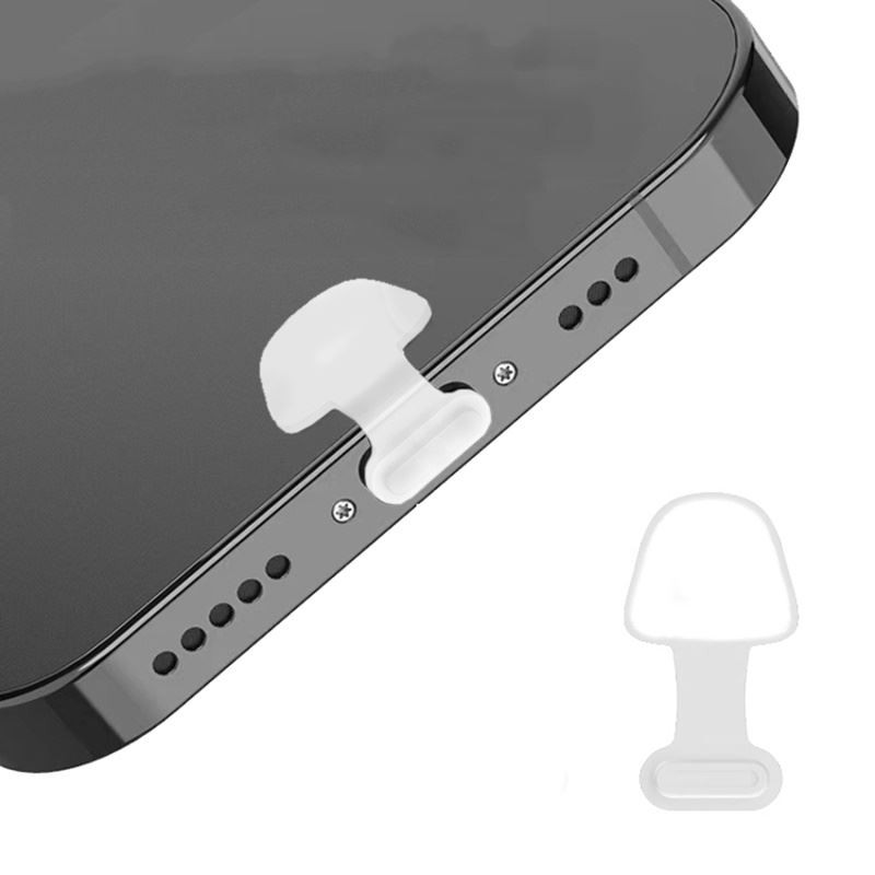 Zatyczka / zaślepka przeciw kurzowi do gniazda ładowania USB Typ C Type-C USBC USB-C klej 3M biała 2