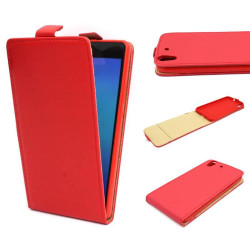 Etui pionowe z klapką SLIM FLEX na telefon Huawei Y6II czerwone