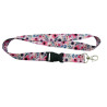 Smycz na szyję w kwiaty do telefonu uniwersalna 20mm x 52cm WZÓR 2