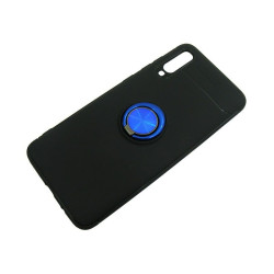 Etui RING CASE do telefonu Samsung Galaxy A70 A705 czarno-niebieskie