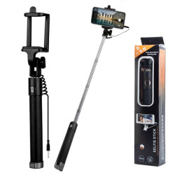 Uchwyt SELFIE STICK Audio Jack na telefon smartfon kamerę sportową CZARNY długość 98cm TYP1