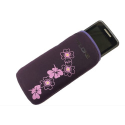 Etui Kieszonka Daisy na telefon Apple iPhone 3G 4G 4S Samsung Galaxy I900  OMNIA S5330 WAVE S5830 ACE Nokia E72 N8 śliwka