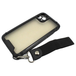 Etui pancerne Protect Shield na telefon Apple iPhone 11 Pro czarne ze smyczą