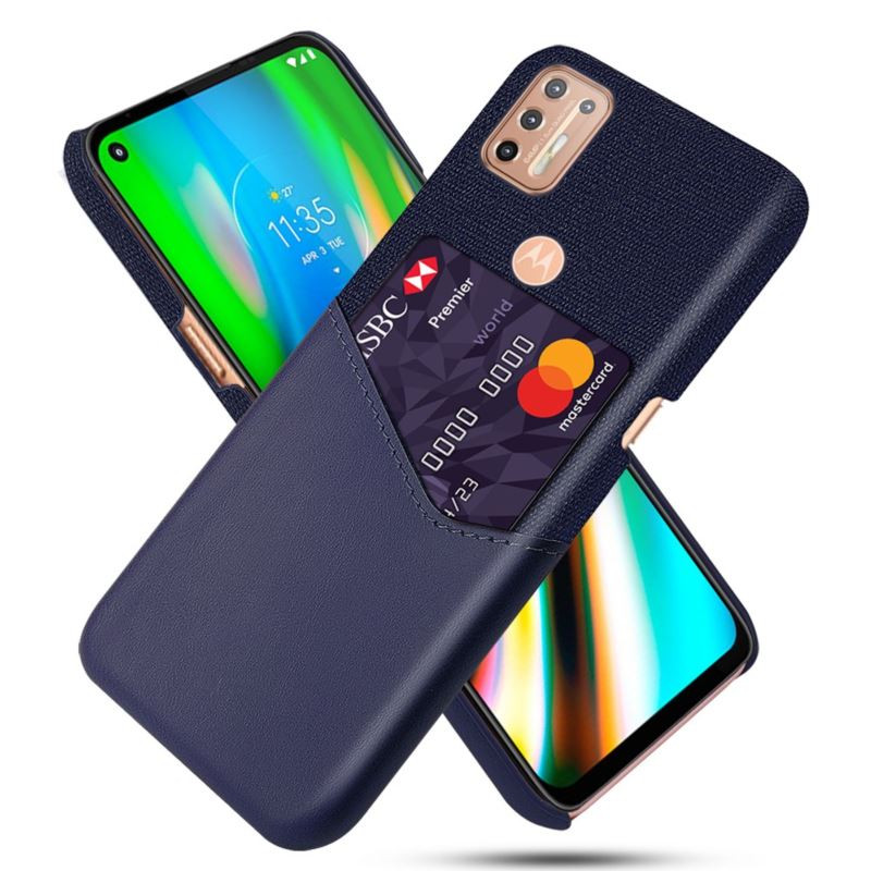 Etui z kieszonką Card Slot Case na telefon motorola moto g9+ XT2087 granatowe