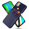 Etui z kieszonką Card Slot Case na telefon motorola moto g9+ XT2087 granatowe