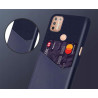 Etui z kieszonką Card Slot Case na telefon motorola moto g9+ XT2087 granatowe