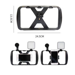 Uchwyt SELFIE TRIPOD LAMPA MIKROFON na telefon smartfon kamerę sportową czarny TL-49T