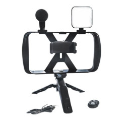 Uchwyt SELFIE TRIPOD LAMPA MIKROFON na telefon smartfon kamerę sportową czarny TL-49T