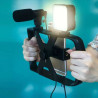 Uchwyt SELFIE TRIPOD LAMPA MIKROFON na telefon smartfon kamerę sportową czarny TL-49T