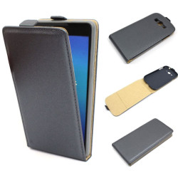 Etui pionowe z klapką SLIM FLEX na telefon Samsung Galaxy i9060 Grand Neo grafitowe