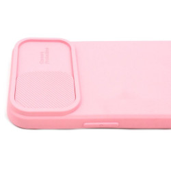 Etui SILICONE LENS na telefon Apple iPhone 14 A2882 jasnoróżowe