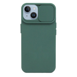 Etui SILICONE LENS na telefon Apple iPhone 14 A2882 zielone