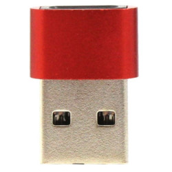 Adapter Przejściówka z USB Typ-C na USB czerwony