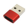 Adapter Przejściówka z USB Typ-C na USB czerwony