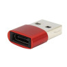 Adapter Przejściówka z USB Typ-C na USB czerwony