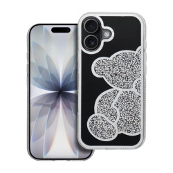 Etui TEDDY BEAR na telefon Apple iPhone 17 A3520 srebrne