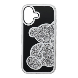 Etui TEDDY BEAR na telefon Apple iPhone 17 A3520 srebrne
