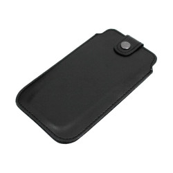 Etui Kieszonka skórzana zapięcie 10 na telefon Apple iPhone 5 5S SE / Maxcom MM142 MM428 czarne
