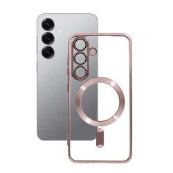 Etui Chrome MagSafe na telefon Samsung Galaxy S25 5G S931 różowe