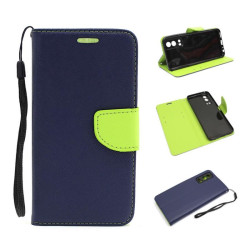 Etui Fancy Diary do telefonu Vivo Y72 5G / iQOO Z3 / Y52 5G granatowe