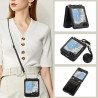 Etui Leather Case Strap na telefon Samsung Galaxy Z Flip 5 F731 czarne