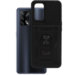 Etui Pancerne CAMSHIELD Ring na telefon OPPO A54 / A74 / A93 5G czarne