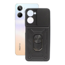 Etui Pancerne CAMSHIELD Ring na telefon Realme 10 4G RMX3630 czarne