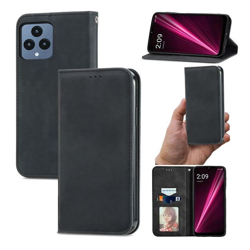 Etui Smart Retro na telefon LG Velvet 5G LMG900N czarne