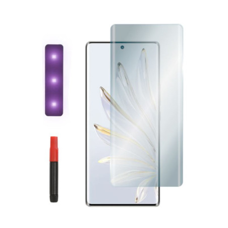 9H SZKŁO hartowane na telefon Honor 70 5G FNE-NX9 UV + lampa