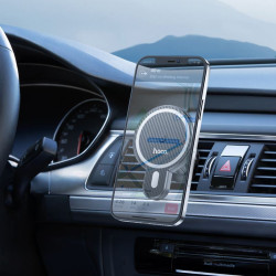 Uchwyt samochodowy magnetyczny indukcyjny ładowanie bezprzewodowe do kratki na telefon / smartfon / nawigację GPS z MagSafe CA85