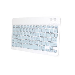 Klawiatura bluetooth UNIWERSALNA do tabletu biało-niebieska