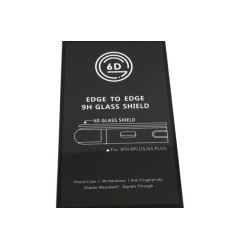 9H SZKŁO hartowane na telefon Apple iPhone 6+ A1522 / 6S+ A1634 FULL 6D CF czarne