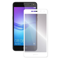 9H SZKŁO hartowane na telefon Huawei Y5 / Y6 2017 / Nova Young / Honor 6 Play FULL GLUE + 3D białe